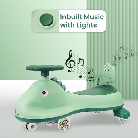 R for Rabbit Iya Iya Dino Sea Green Swing Car