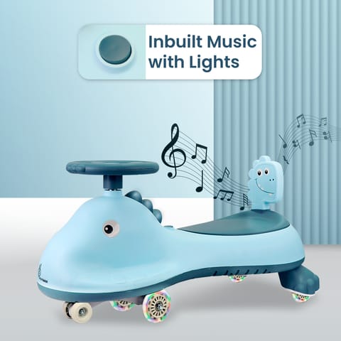 R for Rabbit Iya Iya Dino Sky Blue Swing Car