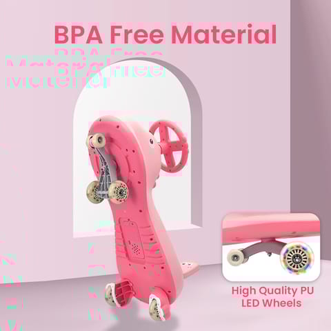 R for Rabbit Iya Iya Dino Blush Pink Swing Car