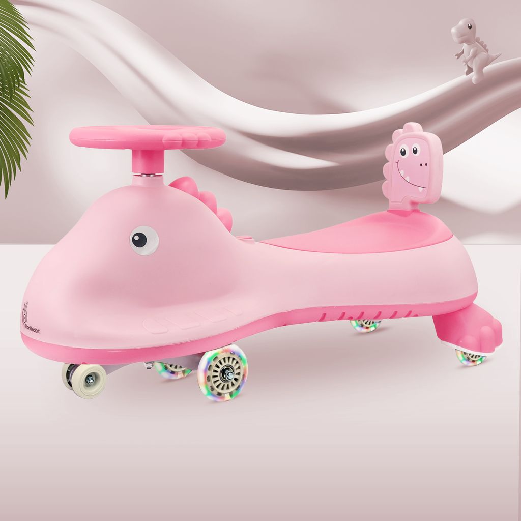 R for Rabbit Iya Iya Dino Blush Pink Swing Car