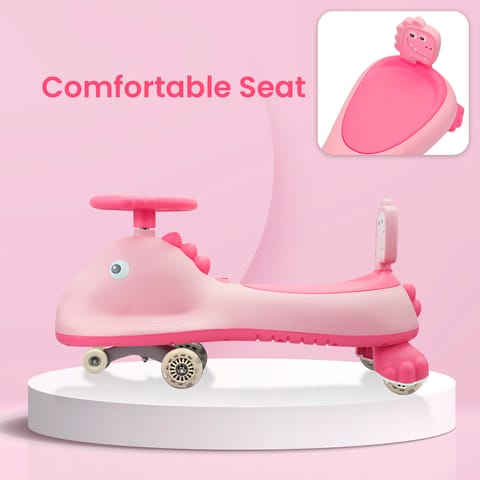 R for Rabbit Iya Iya Dino Blush Pink Swing Car