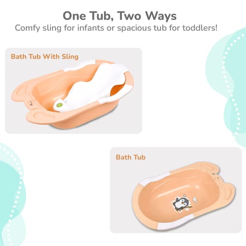 R for Rabbit Bubble Double Snowy Peach White Bath Tub