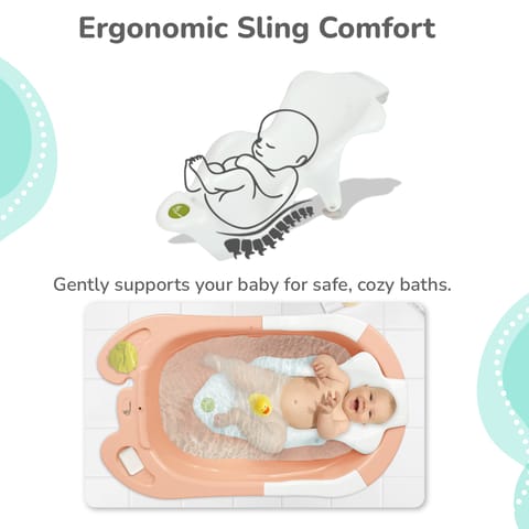 R for Rabbit Bubble Double Snowy Peach White Bath Tub