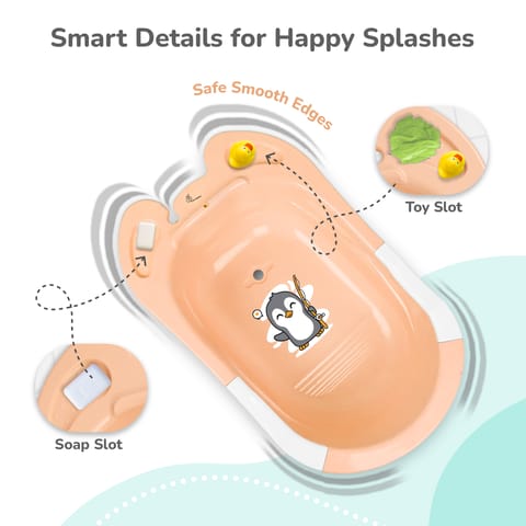 R for Rabbit Bubble Double Snowy Peach White Bath Tub