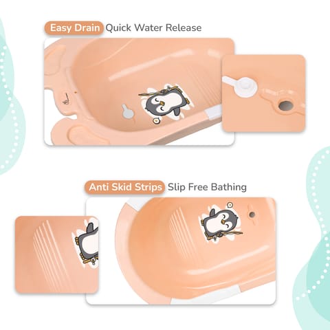R for Rabbit Bubble Double Snowy Peach White Bath Tub