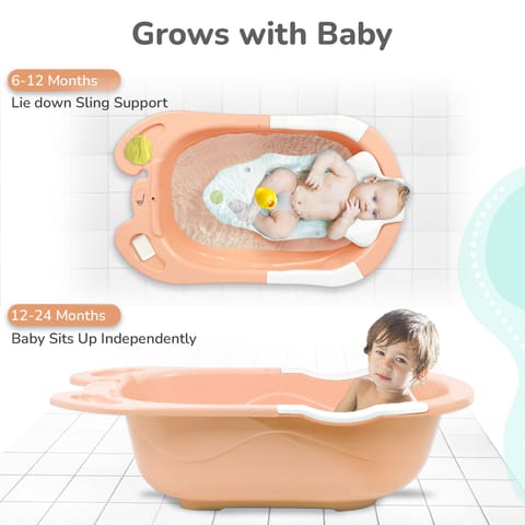 R for Rabbit Bubble Double Snowy Peach White Bath Tub