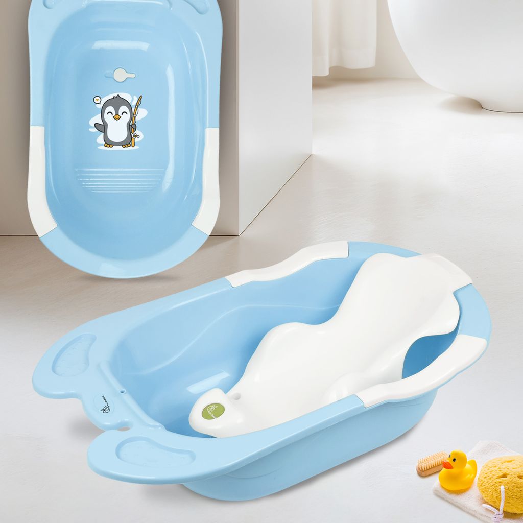 R for Rabbit Bubble Double Snowy Blue White Bath Tub