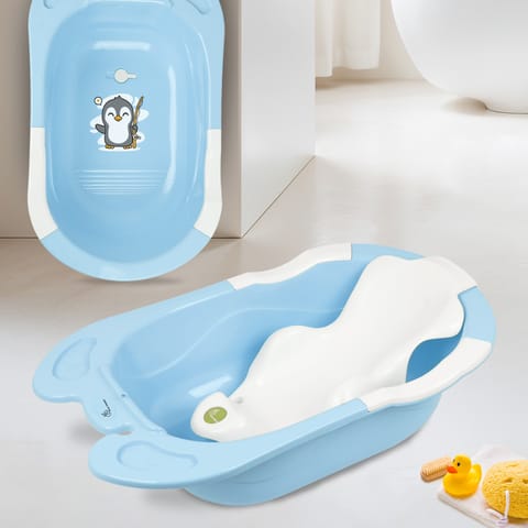 R for Rabbit Bubble Double Snowy Blue White Bath Tub