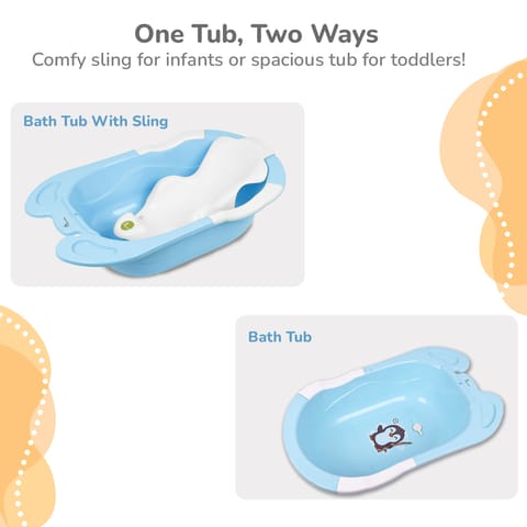 R for Rabbit Bubble Double Snowy Blue White Bath Tub