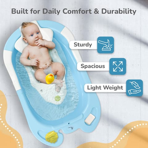 R for Rabbit Bubble Double Snowy Blue White Bath Tub