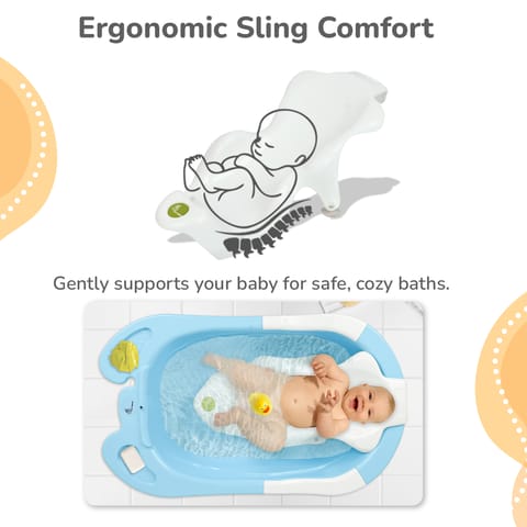 R for Rabbit Bubble Double Snowy Blue White Bath Tub