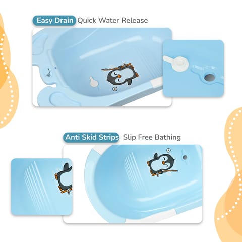 R for Rabbit Bubble Double Snowy Blue White Bath Tub