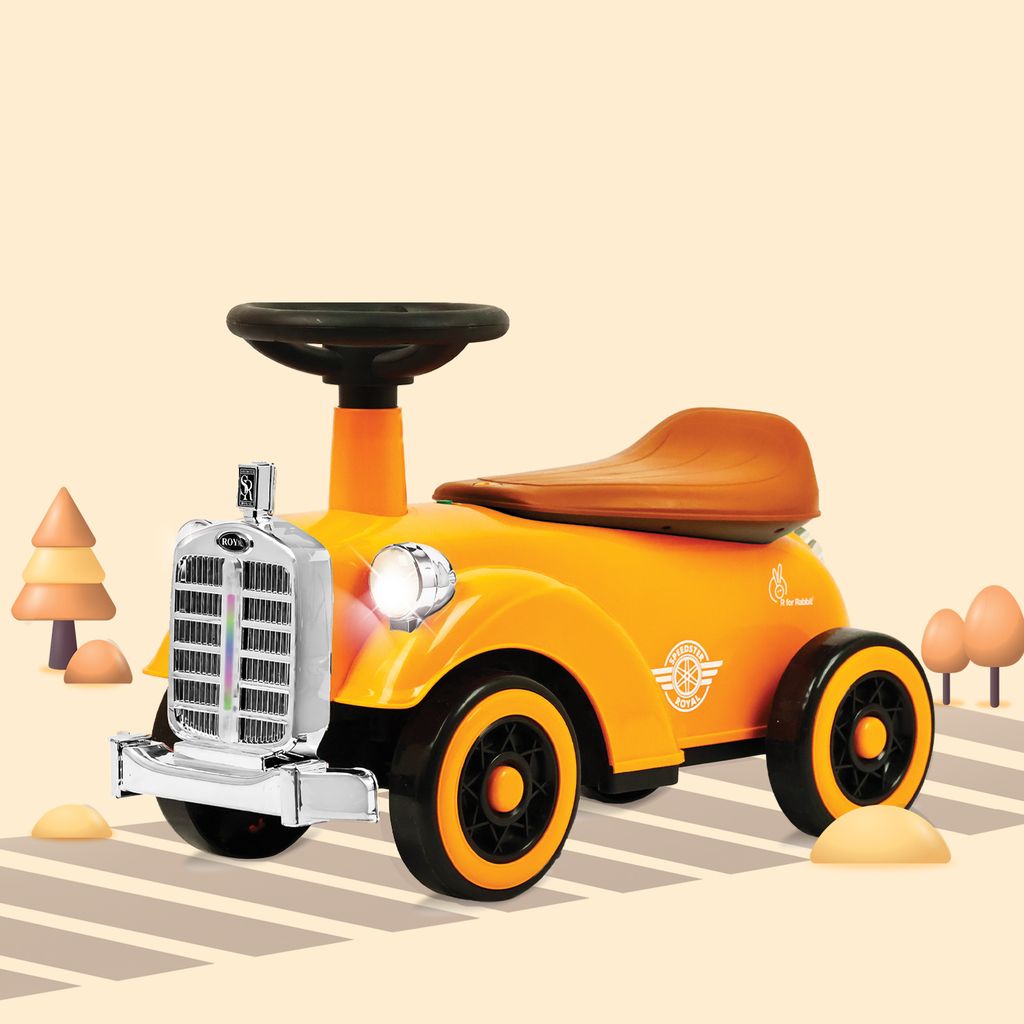 R for Rabbit Speedster Royal Orange Brown Rideon Car