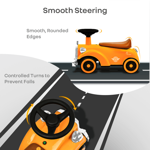 R for Rabbit Speedster Royal Orange Brown Rideon Car