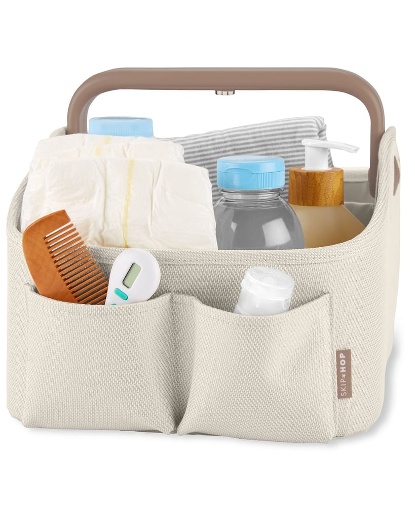 Skip Hop Nursery Style Light-Up Diaper Caddy - Oat