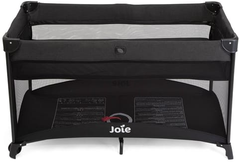 Joie Allura 120 Travel Cot – Full-Size Bassinet, Mesh Ventilation, Zippered Side Entry, Removable Mattress, Carry Bag & Wheels – from Birth to 15 kg