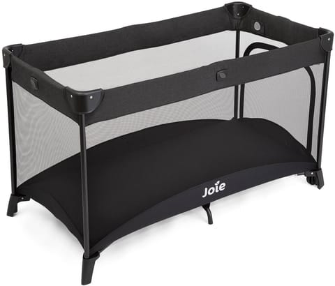 Joie Allura 120 Travel Cot – Full-Size Bassinet, Mesh Ventilation, Zippered Side Entry, Removable Mattress, Carry Bag & Wheels – from Birth to 15 kg