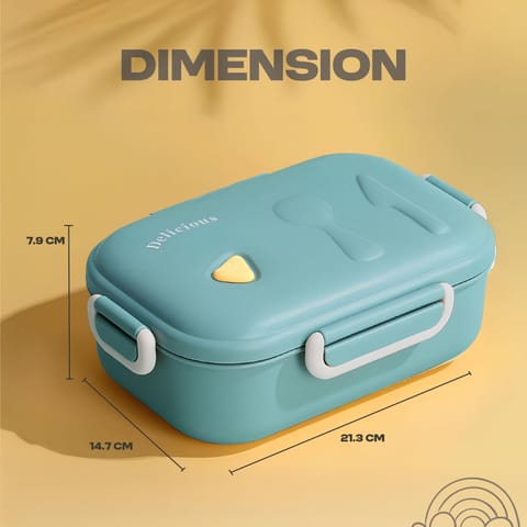 Baybee Lunexa Lunch Box for kids with 3 Compartment | BPA Free, Food Grade Leak Proof Tiffin Box for School, Picnic & Outdoor | Hot Microwave Safe Food Container Lunch Box - Boys & Girls 1040ml(Green)