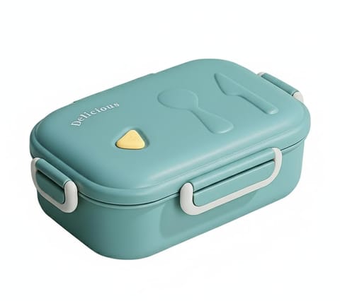 Baybee Lunexa Lunch Box for kids with 3 Compartment | BPA Free, Food Grade Leak Proof Tiffin Box for School, Picnic & Outdoor | Hot Microwave Safe Food Container Lunch Box - Boys & Girls 1040ml(Green)