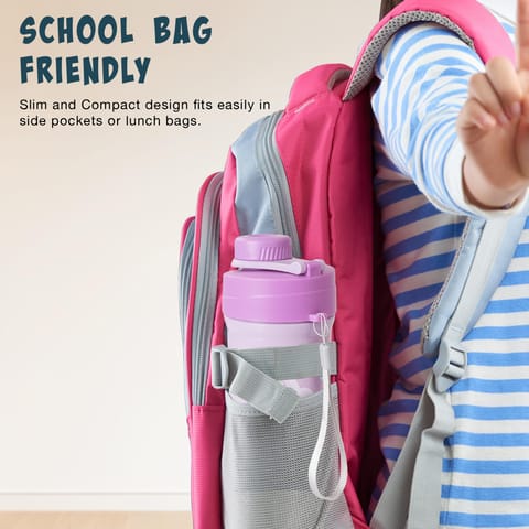 BAYBEE TiffinTote Lunch Box for School Kids Girls, Boys | BPA-Free 1050ml Lunch Box with 500ml Water Bottle with Spoon & Fork | Leak-Proof Tiffin Box with Sipper Bottle for School, Picnic (Purple)