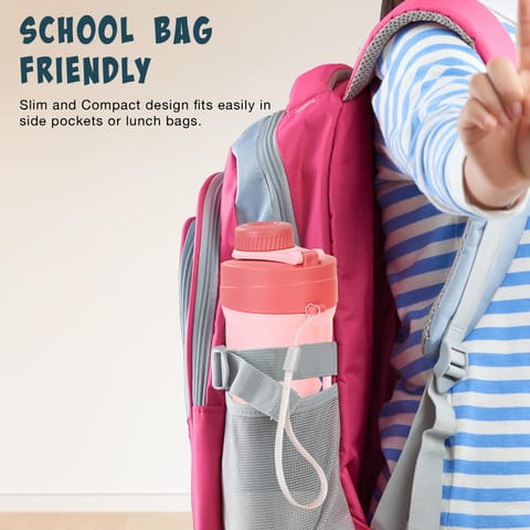 BAYBEE TiffinTote Lunch Box for School Kids Girls, Boys | BPA-Free 1050ml Lunch Box with 500ml Water Bottle with Spoon & Fork | Leak-Proof Tiffin Box with Sipper Bottle for School, Picnic (Pink)