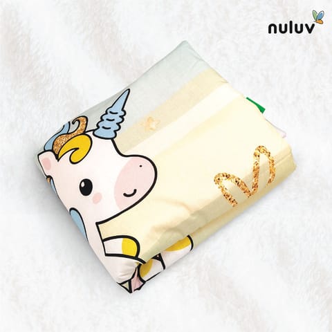 Nuluv Baby Blanket, Quilt for Baby Boys and Girls, 100% Cotton Blanket, Soft and Comfortable, Antimicrobial & Hypoallergenic Filling, 23x36 inches, for Kids Aged 0-9 Months, Transport Design