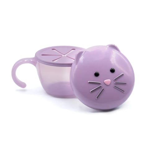 Melii Snack Container with Finger Trap - Cat Purple