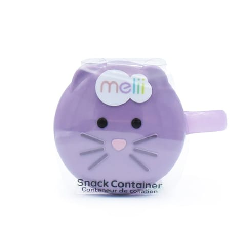 Melii Snack Container with Finger Trap - Cat Purple