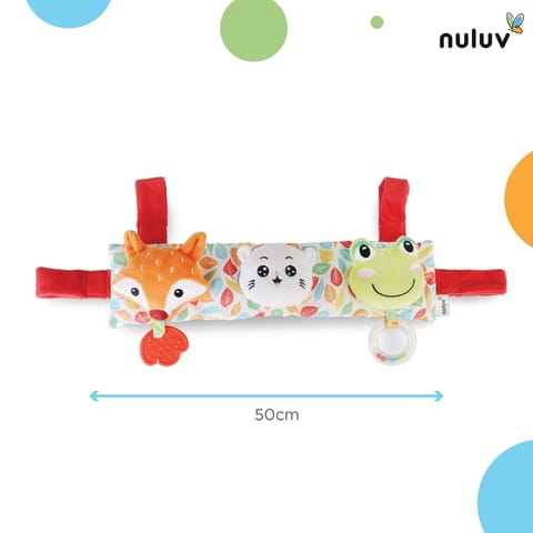 Nuluv Stroller-Cot Plush Toy, Rattle Toys for Crib, Pram, Newborn Sensory Toy Best Gift for 0-12 Months - Multicolor