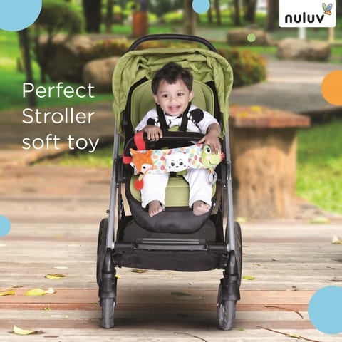 Nuluv Stroller-Cot Plush Toy, Rattle Toys for Crib, Pram, Newborn Sensory Toy Best Gift for 0-12 Months - Multicolor