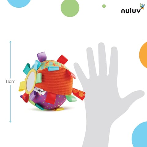 Nuluv Learning & Activity Play Ball - Soft Plush Infant & Preschool Toy, Multicolour Baby Ball with Rattle Sound