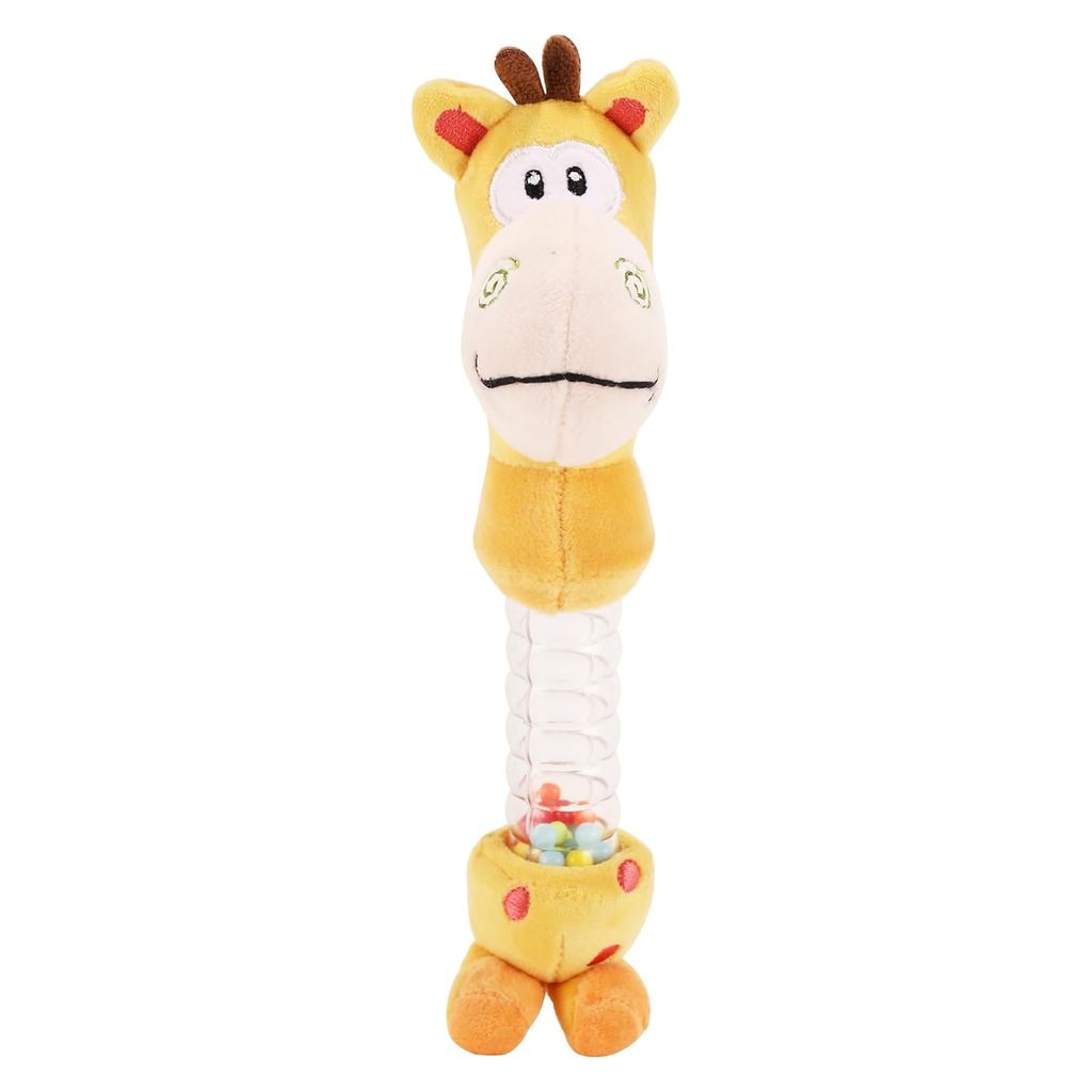 Nuluv Giraffe Rattle Toy Soft Toy for Babies and Infants, Develop Sight, Sound and Motor Skills, Lightweight and Portable, Non-Toxic, for Babies 3+ Months