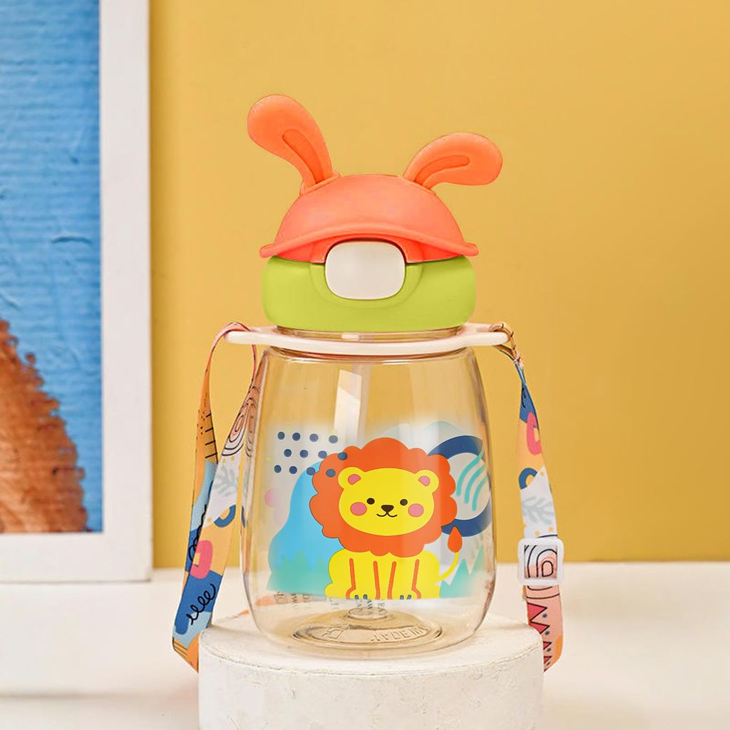 Baybee Zippy 540ML Sipper Bottle for Kids | BPA Free Anti-Spill Sippy Bottle | Drinking Training Water Bottle for School Kids with Soft Silicone Straw | Sipper Bottle for Infants & Toddlers (Green)