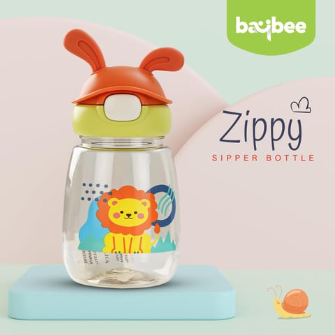 Baybee Zippy 540ML Sipper Bottle for Kids | BPA Free Anti-Spill Sippy Bottle | Drinking Training Water Bottle for School Kids with Soft Silicone Straw | Sipper Bottle for Infants & Toddlers (Green)