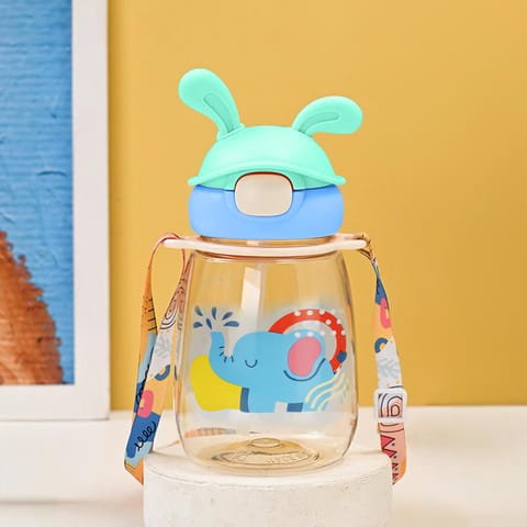 Baybee Zippy 540ML Sipper Bottle for Kids | BPA Free Anti-Spill Sippy Bottle | Drinking Training Water Bottle for School Kids with Soft Silicone Straw | Sipper Bottle for Infants & Toddlers (Blue)