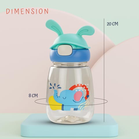 Baybee Zippy 540ML Sipper Bottle for Kids | BPA Free Anti-Spill Sippy Bottle | Drinking Training Water Bottle for School Kids with Soft Silicone Straw | Sipper Bottle for Infants & Toddlers (Blue)