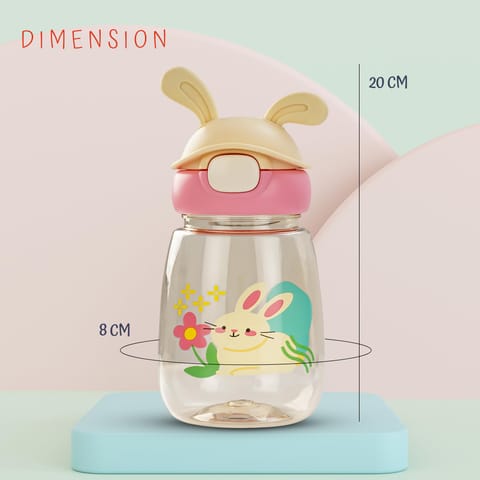 BAYBEE Zippy 540ML Sipper Bottle for Kids | BPA Free Anti-Spill Sippy Bottle | Drinking Training Water Bottle for School Kids with Soft Silicone Straw | Sipper Bottle for Infants & Toddlers (Pink)