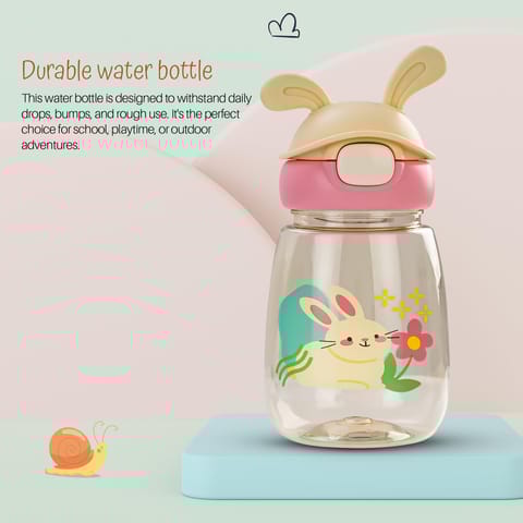 BAYBEE Zippy 540ML Sipper Bottle for Kids | BPA Free Anti-Spill Sippy Bottle | Drinking Training Water Bottle for School Kids with Soft Silicone Straw | Sipper Bottle for Infants & Toddlers (Pink)