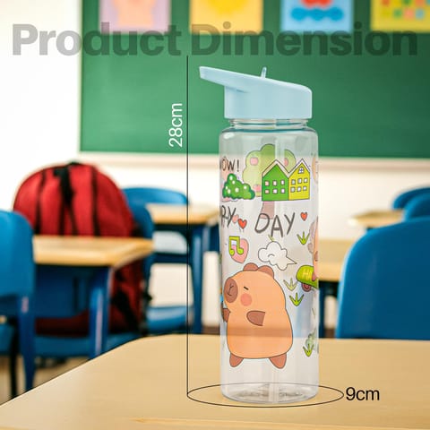 BAYBEE Chubby 600ml Sipper Bottle for Kids, Anti-Spill Sippy Water Bottle- BPA Free |Sippy Cup, Baby Bottle Sippers | Sipper Water Bottle for Kids Infants & Toddlers 6 Months to 9 Years (Green)
