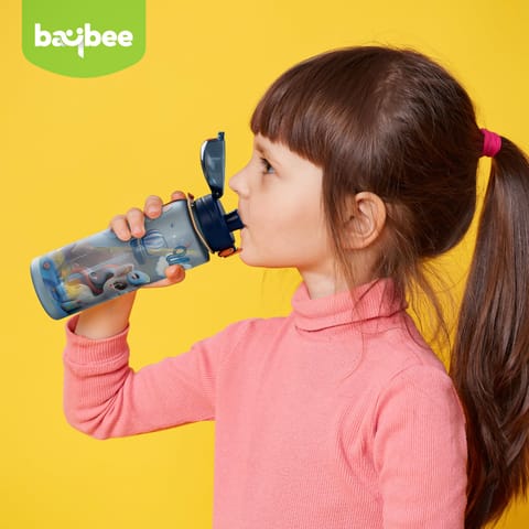 BAYBEE Sparklehorn Sipper Bottle with Straw for Kids 700ml | Leak Proof Sipper Water Bottle | BPA Free & Non-Toxic Sippy Cup, Baby Sippers | Drinking Sippy for School Kids, Babys & Toddlers (Blue)