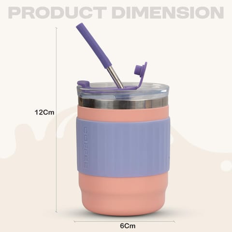 BAYBEE Sipper Cup for Kids | BPA-Free Silicone Sipper Cup with Straw for Baby & Toddlers | Drinking Training Anti Spill Sippy Cup, Spill Proof & Non-Slip Spout Cup for Infants 6+ Months (Pink)