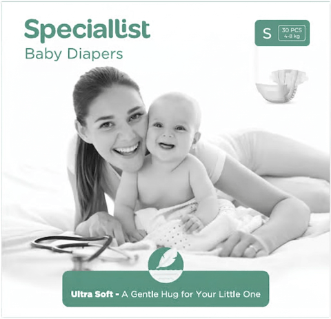 Speciallist Small Diapers- Pack of 30 | 4-8 KG