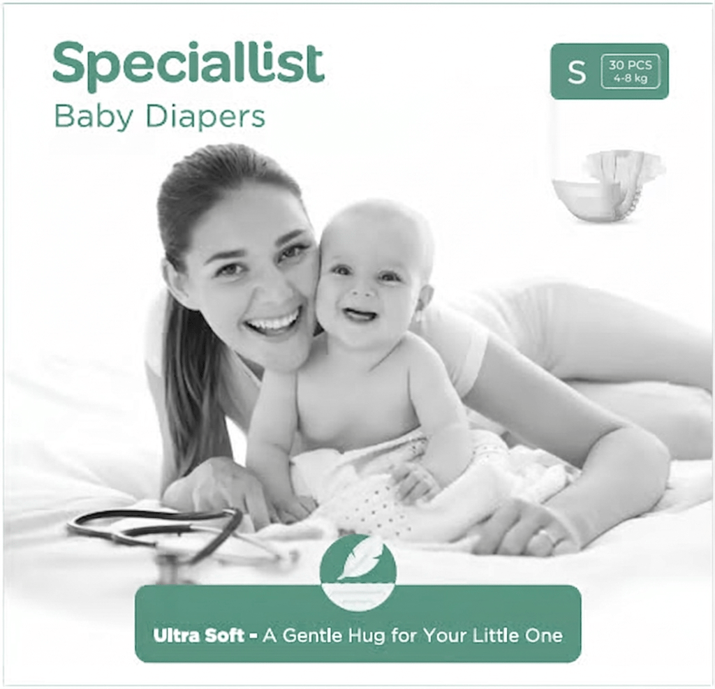 Speciallist Small Diapers- Pack of 60 | 4-8 KG