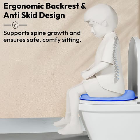 Uonibaby by StarAndDaisy Baby potty seat for kids 2-5 years Ergonomic Toddler Potty Chair, Splash Guard & Non-Slip Base/Portable & Easy Clean Potty Seat for Babies -Blue