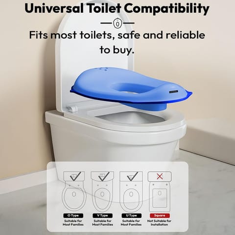 Uonibaby by StarAndDaisy Baby potty seat for kids 2-5 years Ergonomic Toddler Potty Chair, Splash Guard & Non-Slip Base/Portable & Easy Clean Potty Seat for Babies -Blue
