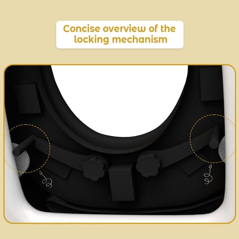 StarAndDaisy Potty Training Seat – Child Safety Buckle Fixation Technology/Potty Seat for Kids 1-5 Years/Baby Potty Seat with Comfortable Soft Cushion, Splash Proof Design, Anti Skid Legs-Yellow Black