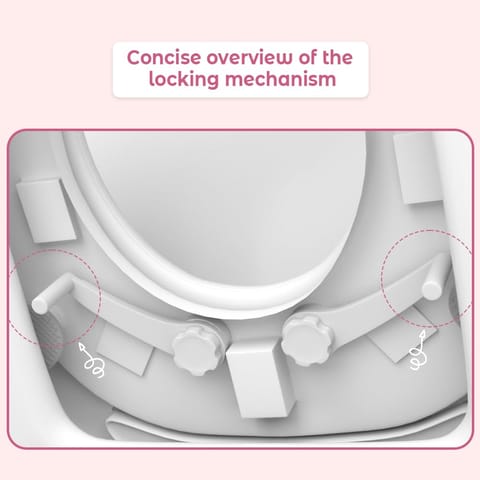 StarAndDaisy Potty Training Seat – Child Safety Buckle Fixation Technology/Potty Seat for Kids 1-5 Years/Baby Potty Seat with Comfortable Soft Cushion, Splash Proof Design, Anti Skid Legs-Pink White