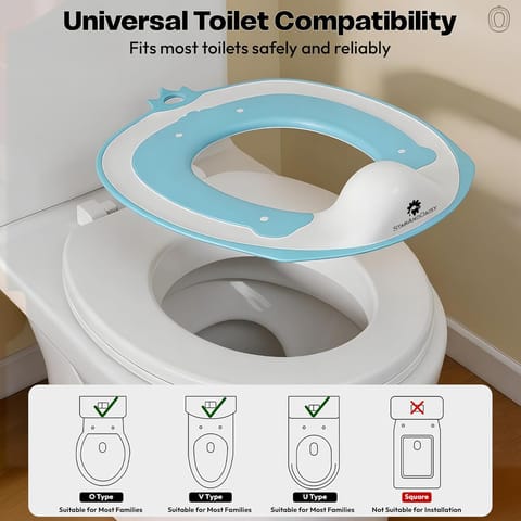 StarAndDaisy Potty Seat/Chair for Kids 1-5 Years / 3-In-1 Baby Toilet Training Seat with Anti-Skip Pads, Removable Potty Pot, Potty Training Seat for Baby & Kids Aqua