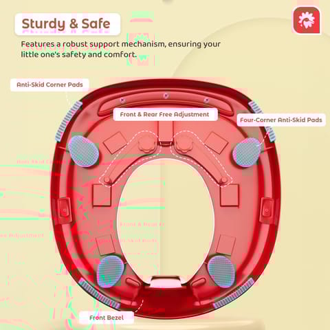 StarAndDaisy Potty Seat for Kids 1-5 Years – Child Safety Buckle Fixation Technology/Baby Potty Seat/Potty Training Seat with Comfortable Soft Cushion, Splash Proof Design, Anti Skid Legsd