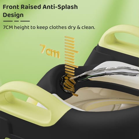 StarAndDaisy Potty Seat for Kids 1-3 Years | Toilet Seat for Kids with Adjustable Height & Removable Soft Cushion, Fits All Western Toilets seat (Blue-Yellow)